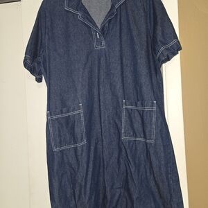 Draper's & Damon's Ladies Blue Denim Shirt Dress, Size PXL
